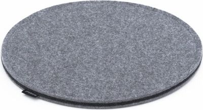 Rob&Raf 4er Set Sitzkissen Filz Grau 40cm Rund Sitzauflage