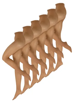 Produktbild von NUR DIE 6-Pack Blickdicht Strumpfhose 40 den - amber - Größe 44/48 = L
