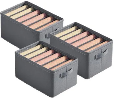Immagine prodotto di Organizer per vestiti 44x20x20 cm, 6 scomparti, pieghevole, salvaspazio, guardaroba