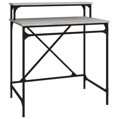Obrázok produktu pre vidaXL Písací stôl Grey Sonoma 80x50x90 cm materiál drevo a železo