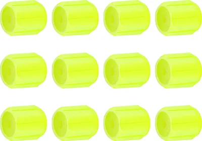 Produktbild von 12 Stück Autoventilkappen, fluoreszierend, nachtleuchtend, staubdicht, im Dunkeln leuchtend, Radreifennabe, leuchtende Ventilkappen, Dekor, Fahrradzubehör