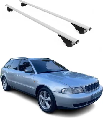 Image de Barres de toit transversales pour Audi A4 B5 Break 1994-2001 Fer Argent