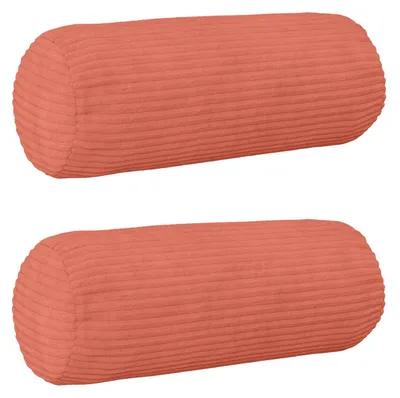 Produktbild von vidaXL Kissenbezug 2 pcs HEERLEN Rot-Orange Ø 15 x 40 cm Cord
