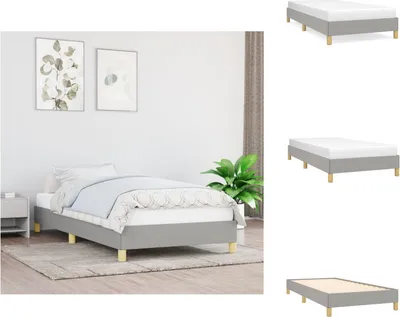 Obrázek produktu pro vidaXL Rám postele světle šedý 80x200 cm látka - Postele a rámy postelí