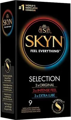 Immagine prodotto di SKYN Selection preservativi senza lattice set 3 Original 3 Intense Feel 3 Extra moist