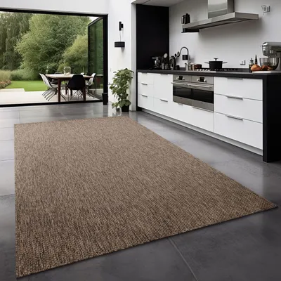 Produktbild von TT Home Teppich Für Outdoor Küchenteppich Balkon Terrasse Unifarbenes Design Modern Größe 80x250 cm