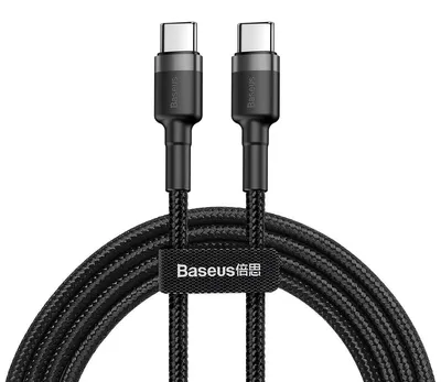 Zdjęcie produktu dla Kabel Baseus Cafule PD 2.0 USB-C-USB-C 1,0m 60W czarny