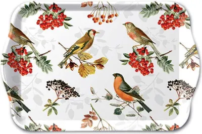 Produktbild von Ambiente Tablett 13x21cm Herbstvögel