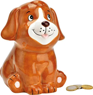 Produktbild von Spardose Hund aus Keramik braun