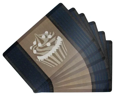 Immagine prodotto di 6 tovagliette per cupcake, colore blu, dimensioni 43,5x28,5 cm, in plastica, lavabili