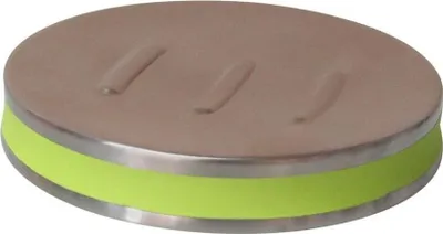 Produktbild von Seifenschale Seifenablage Edelstahl matt gummiert Farah grün