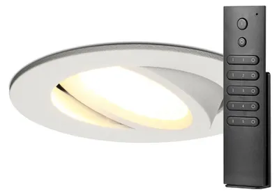 Image de HOFTRONIC - Spot LED encastrable Rome 6W 500lm 2700K IP44 Blanc Dimmable
