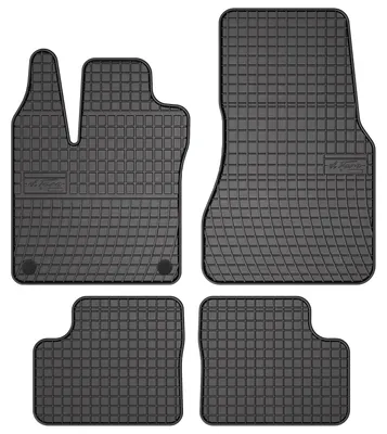 Immagine prodotto di Tappetini auto in gomma adatto per Renault Twingo III (2014-, hatchback) neri, set 4 pz, con fissaggi