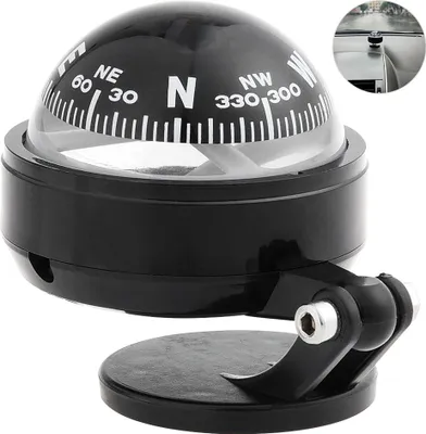 Obrázek produktu pro Car Dashboard Mount Navigation Compass Ball Plastic Directional Guide Camping -Hiking