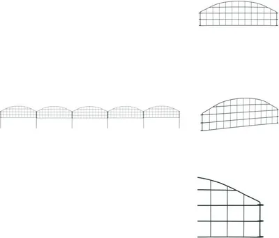 Produktbild von vidaXL Gartenzaun Set Konvex 77,3x26 cm Grün - Zaunfelder