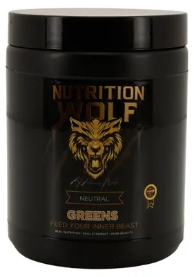 Produktbild von Nutrition Wolf Greens Pulver 300 g, Superfood-Mix mit Spirulina & Antioxidantien - Neutral