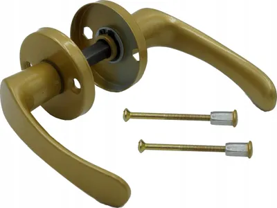 Produktbild von Türgriff Türbeschlag Haustürgriff FEINZ rund - Gold - Aluminium - Elegantes Design - Hochwertige Verarbeitung