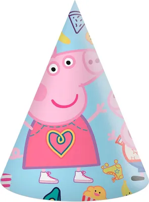 Produktbild von Procos - Partyhüte Peppa Wutz Messy Play aus Papier, 6 Stück, mehrfarbig, PR91996