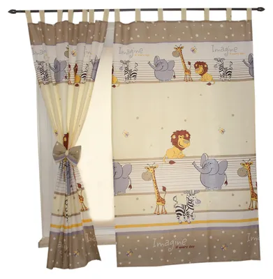 Obrázok produktu pre Detské závesy TupTam s mašľami, sada 2 ks, farba: Imagine Beige, rozmery: cca 155 x 95 cm