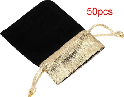 Image de Pochette à cordon, pochette à cordon en velours, sac en velours, pochette à cordon souple, sac en velours pour bijoux