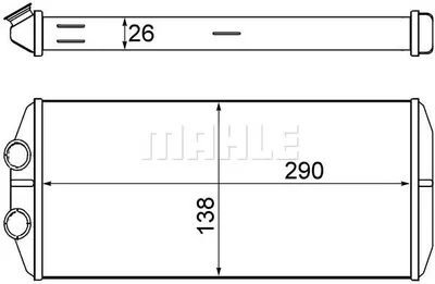 Produktbild von MAHLE ORIGINAL Wärmetauscher Innenraumheizung AH 15 000S