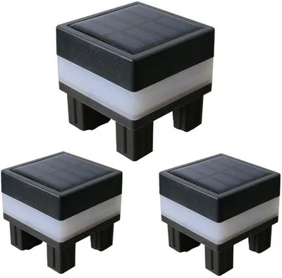Obrázok produktu pre 4 solárne LED reflektory, solárne reflektory na plot, záhradné osvetlenie vhodné pre vonkajšie použitie
