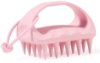 Produktbild von Azomor® Rosa Silikon Kopfhautmassagebürste für Entspannung und Haarwachstum
