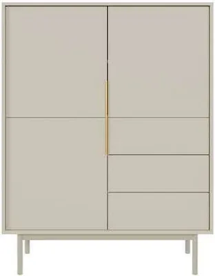 Produktbild von "Viva" Kommode mit 3 Türen und 3 Schubladen in der farbe Kaschmir 104 x 39 x 139,5 cm