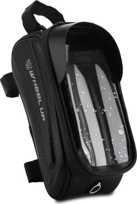 Immagine prodotto di Cadorabo Borsa da bici per cellulare da 7 pollici in nero Borsa con telaio e portacellulare per smartphone fino a 7 pollici