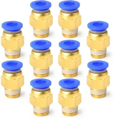 Image de Kit de raccords à vis, 10 pièces, raccordement de tuyaux de 4 mm, 1/8 de pouce
