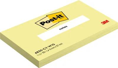 Produktbild von Post-it® Notes Gelb Haftnotizen 76x127mm 100 Blatt 1 Block Kartonverpackung