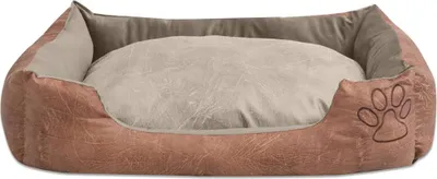 Produktbild von vidaXL Hundebett mit Kissen PolyurethanKunstleder Größe XL Beige