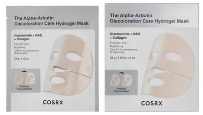 Produktbild von 3 x 34g Cosrx The Alpha-Arbutin Discoloration Care Hydrogel Mask