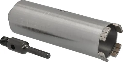 Produktbild von Diamantbohrkrone Ø 62 mm Nutzlänge 180 mm mit SDS+-Aufnahme 100 mm Segmenthöhe 10 mm Diamant Bohrkrone Trockenbohrkrone Kernbohrer Betonbohrkrone Kernbohrkrone BTEC