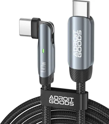 Produktbild von AdroitGoods 60w Usb-C zu Usb-C Ladekabel - Pd - Schnellladekabel - geflochtenes Nylon 100 cm