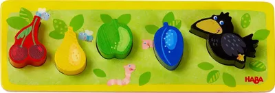 Produktbild von 5 Teile HABA Kinder Rahmen Holzpuzzle Obstgarten 1306084001