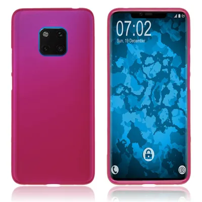 Produktbild von PhoneNatic Case kompatibel mit Huawei Mate 20 Pro - pink Silikon Hülle matt Cover