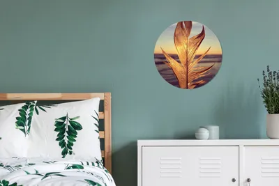 Produktbild von MuchoWow® - Wand Bild - Wohnzimmer - Runde Bilder - Alubilder - Kunst für zu Hause - Aluminium - Wanddekoration