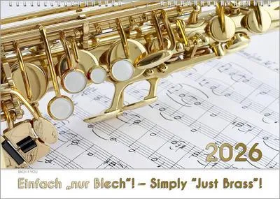 Obrázek produktu pro Žesťové nástroje - Hudební kalendář 2026, DIN A4