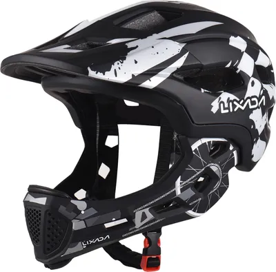 Produktbild von Kask rowerowy Lixada, kask dziecięcy odwracalny pełny i półkask, kask dziecięcy unisex 52-58 cm regulowany rozmiar odpowiedni na rower i deskorolkę
