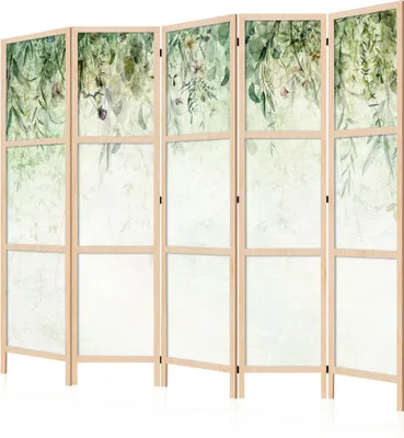 Produktbild von LUMASOUL Paravent einseitiger, Paravent Raumteiler Innen, Blumen Motiv, 225x172 cm