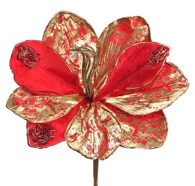 Kunstblumen Amaryllis, 3 Stk., 54 cm, rot, Weihnachtsdeko
