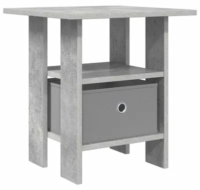 Imagen del producto de Mesita de Noche Gris Concreto 41 x 40 x 45 cm