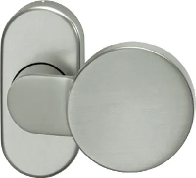 Produktbild von FSB Rahmentürknopf 0809 feststehend Aluminium EV 1 ovale Rosette - 0 07 0809 42801 0105