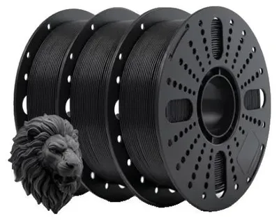Obrázek produktu pro 3D tiskárny, filament, průměr 1,75 mm, ekologický materiál, černá barva * 3 kusy