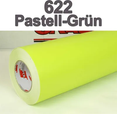 Produktbild von (6,65€/m²) Oracal® Möbelfolie 622 Pastellgrün Matt 63 cm Breite Laufmeterware selbstklebende Folie Plotterfolie Klebe Folie Oracal 631 matte Küchenfolie