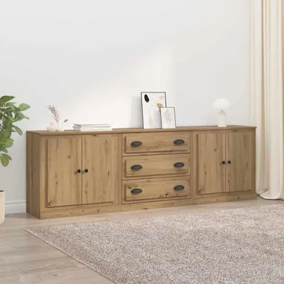 Zdjęcie produktu dla vidaXL Kredensy 3 szt. dąb rzemieślniczy 210 x 35,5 x 67,5 cm