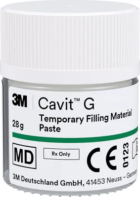 Produktbild von 3M ESPE Dentalverschlussmasse Cavit-G, 28g Schraubglas, selbsthärtend, röntgensichtbar für provisorische Kavitätenversorgung