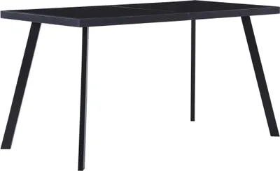 Produktbild von Esstisch Schwarz 140 x 70 x 75 cm Hartglas