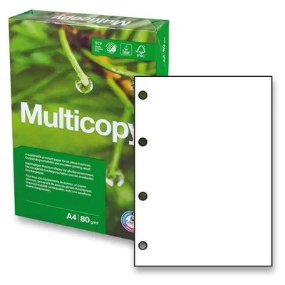 Obrázek produktu pro Papyrus Multicopy, A4 (210x297 mm), 500 listy, 80 g/m², Bílá, Forest Stewardship Council (FSC)
